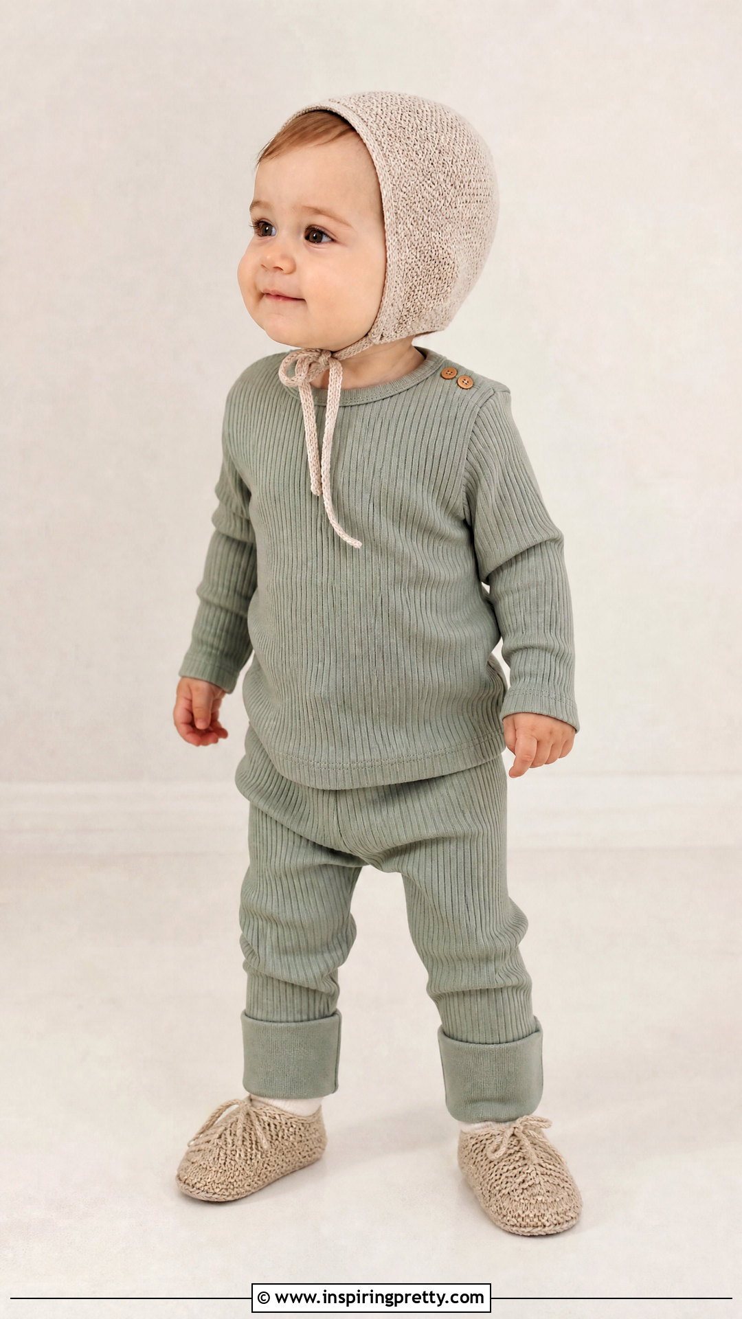 Ribbed Baby Top With Matching Pants - 50 baby tops designs