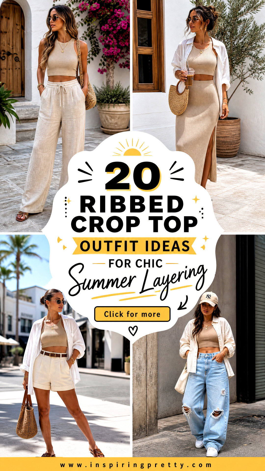 20 Ribbed Crop Top Outfit Ideas for Chic Summer Layering - 20 Ribbed Crop Top Outfit Ideas for Chic Summer Layering