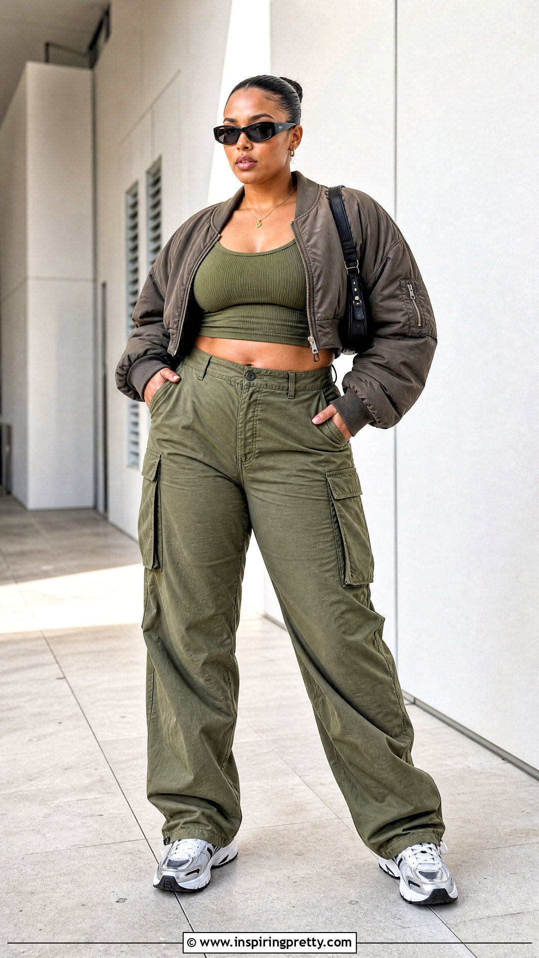 Ribbed Crop Top With Cargo Pants - 50 outfits con crop tops