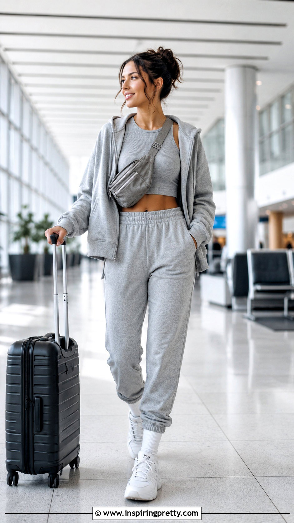 Ribbed Grey Crop Top With Matching Joggers - 25 Ribbed Grey Crop Top outfit ideas