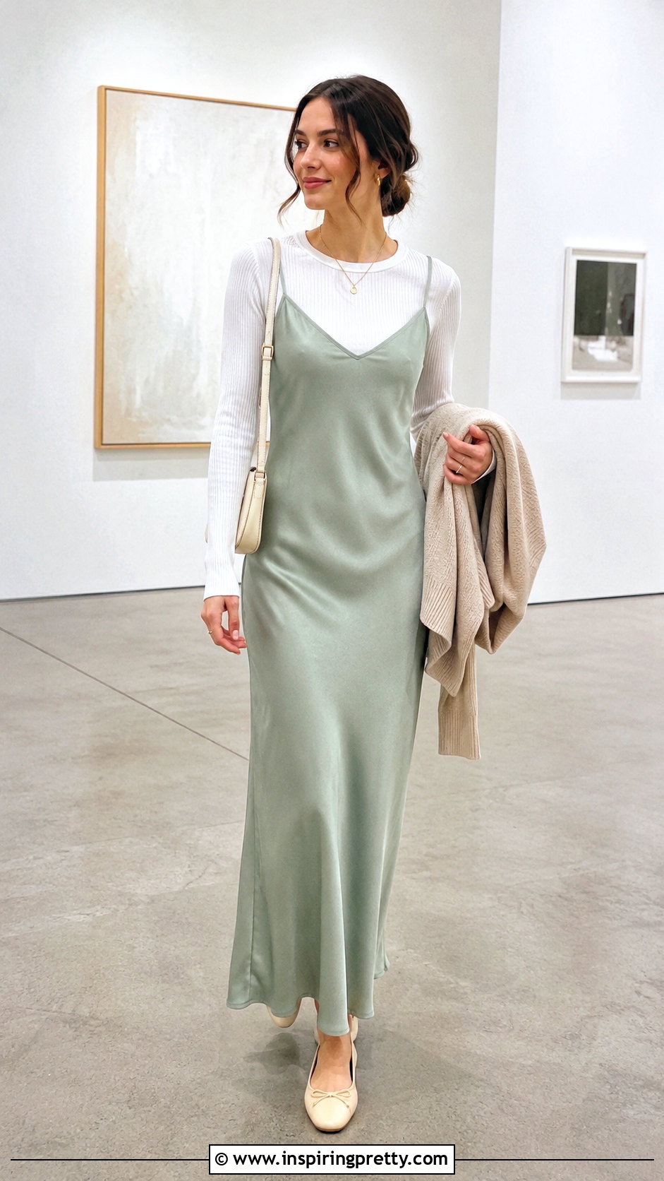 Ribbed Knit Top Under A Slip Dress - 20 ribbed knit top style outfit ideas