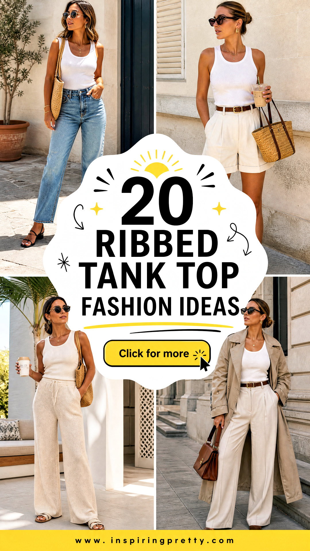 20 Ribbed Tank Top Fashion Ideas for Fresh Summer Looks - 20 Ribbed Tank Top Fashion Ideas for Fresh Summer Looks
