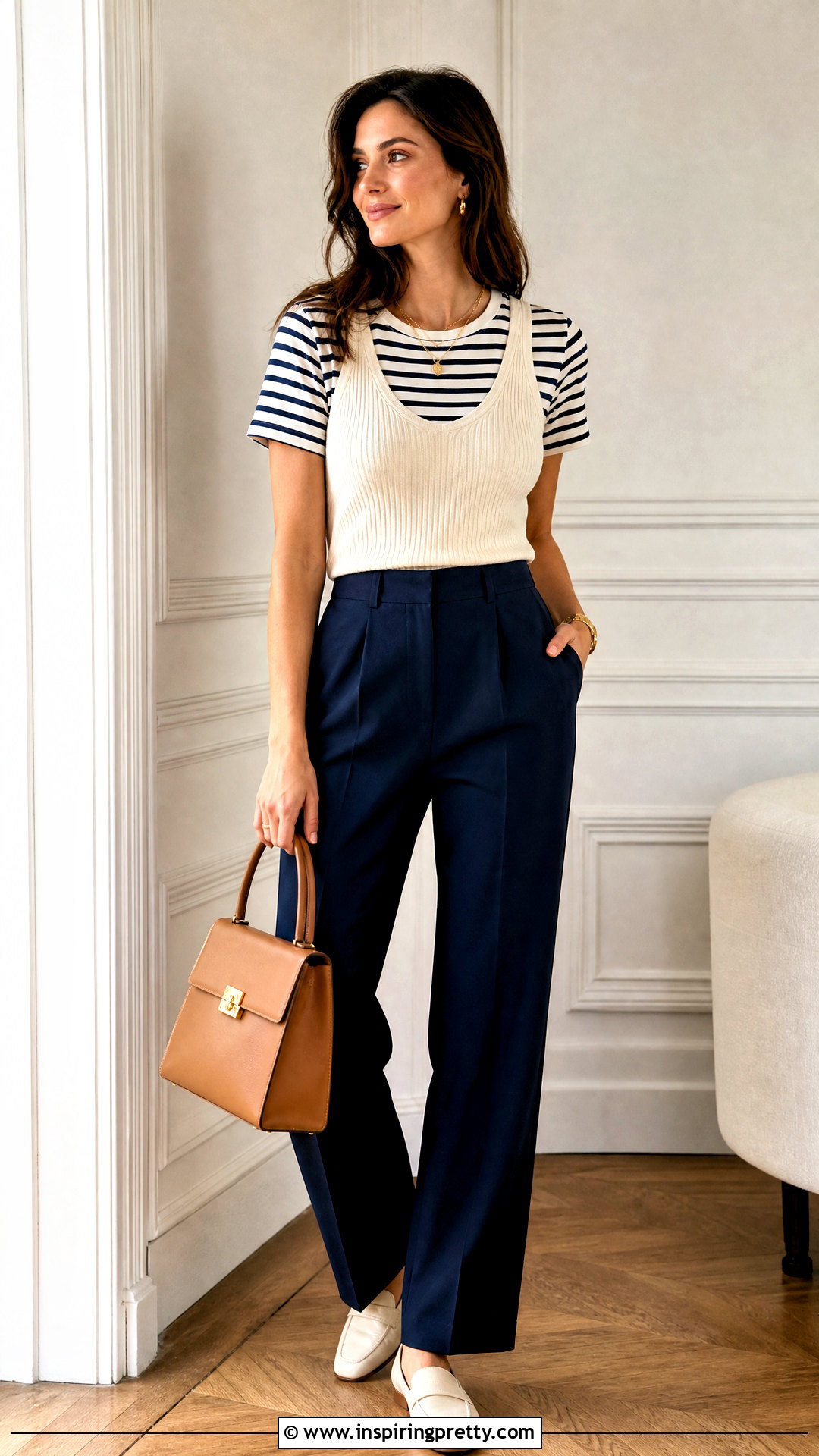 Ribbed Tank Top Over Striped T Shirt Outfit - 50 tank top over shirt outfit ideas