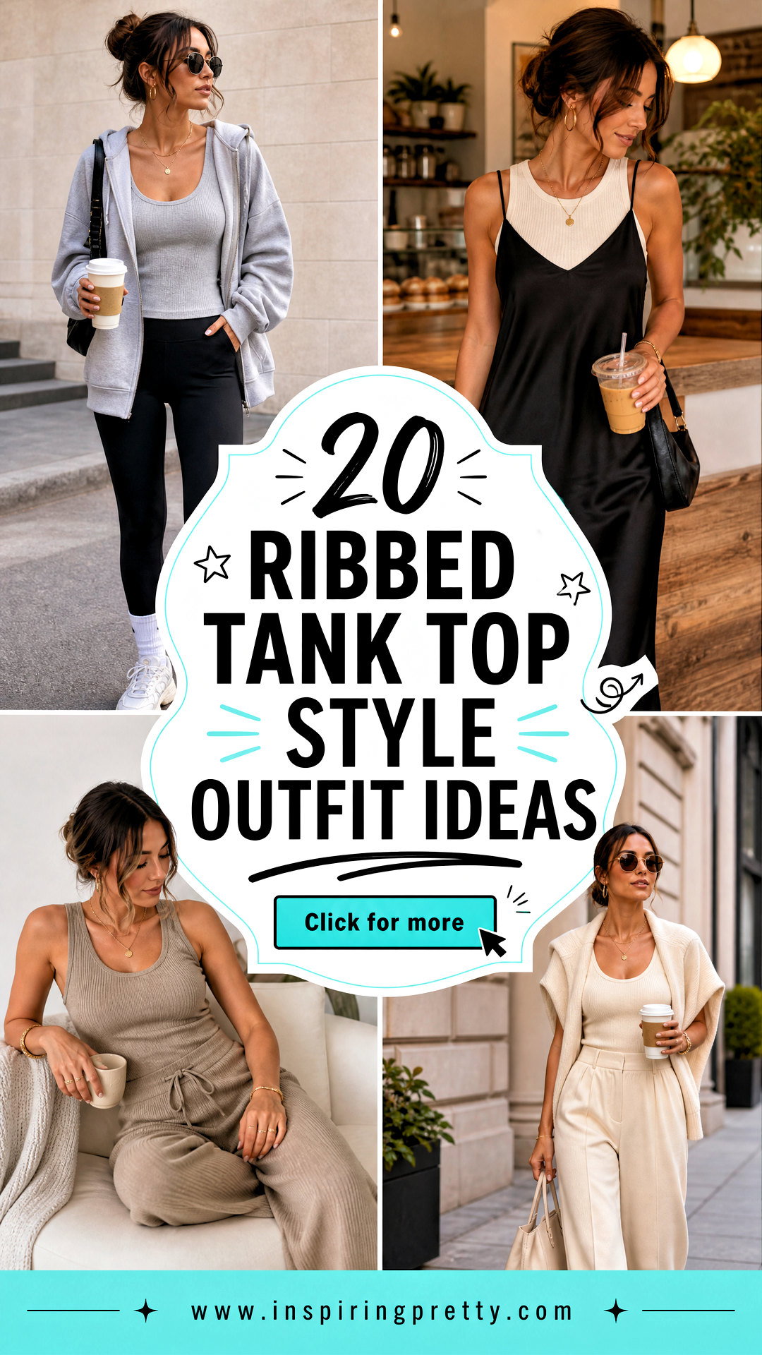 20 Ribbed Tank Top Style Outfit Ideas for Casual Chic Looks - 20 Ribbed Tank Top Style Outfit Ideas for Casual Chic Looks