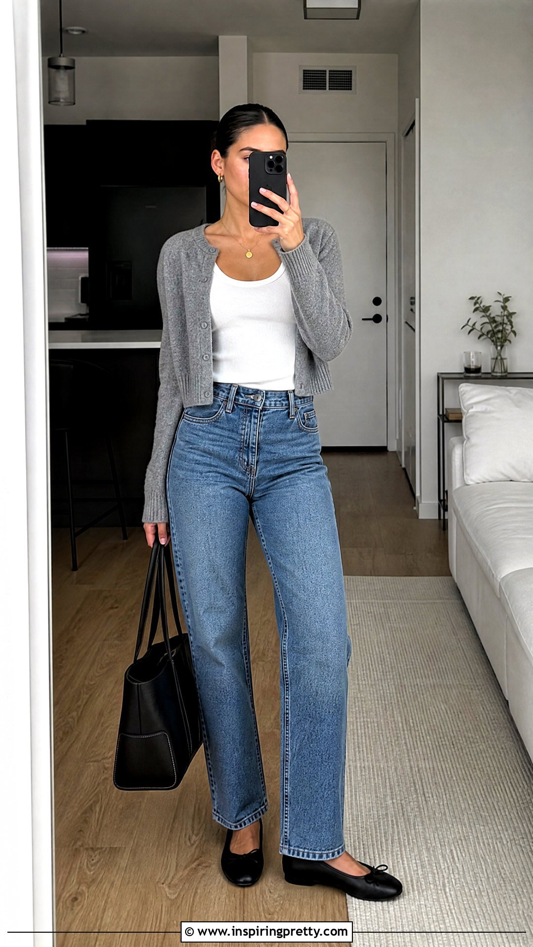 Ribbed Tank Top With Cardigan And Jeans - 20 ribbed tank top fashion ideas