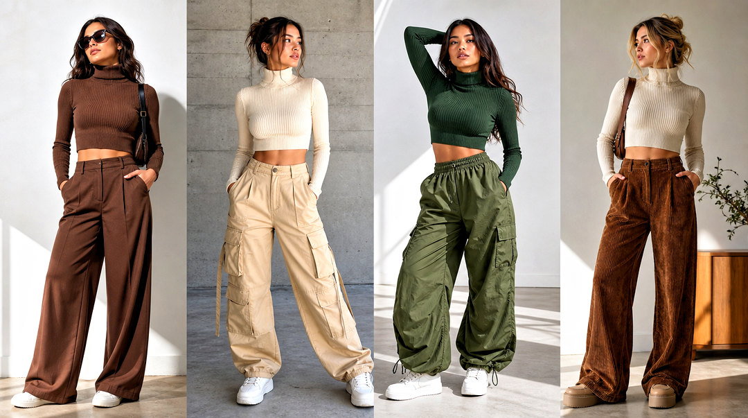 20 Ribbed Turtleneck Crop Top Outfit Ideas for Cozy Chic Style