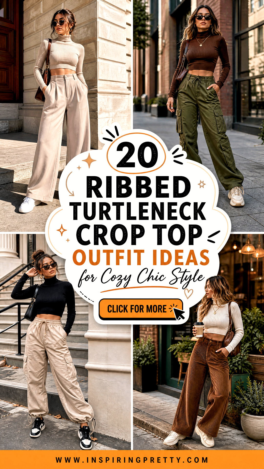 20 Ribbed Turtleneck Crop Top Outfit Ideas for Cozy Chic Style - 20 Ribbed Turtleneck Crop Top Outfit Ideas for Cozy Chic Style