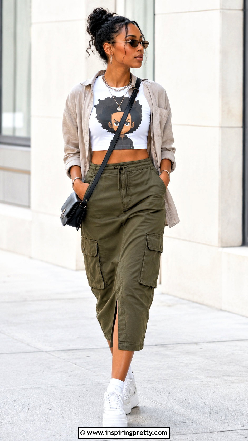 Riley Freeman Crop Top With Cargo Midi Skirt - 20 Riley Freeman Crop Top outfit ideas