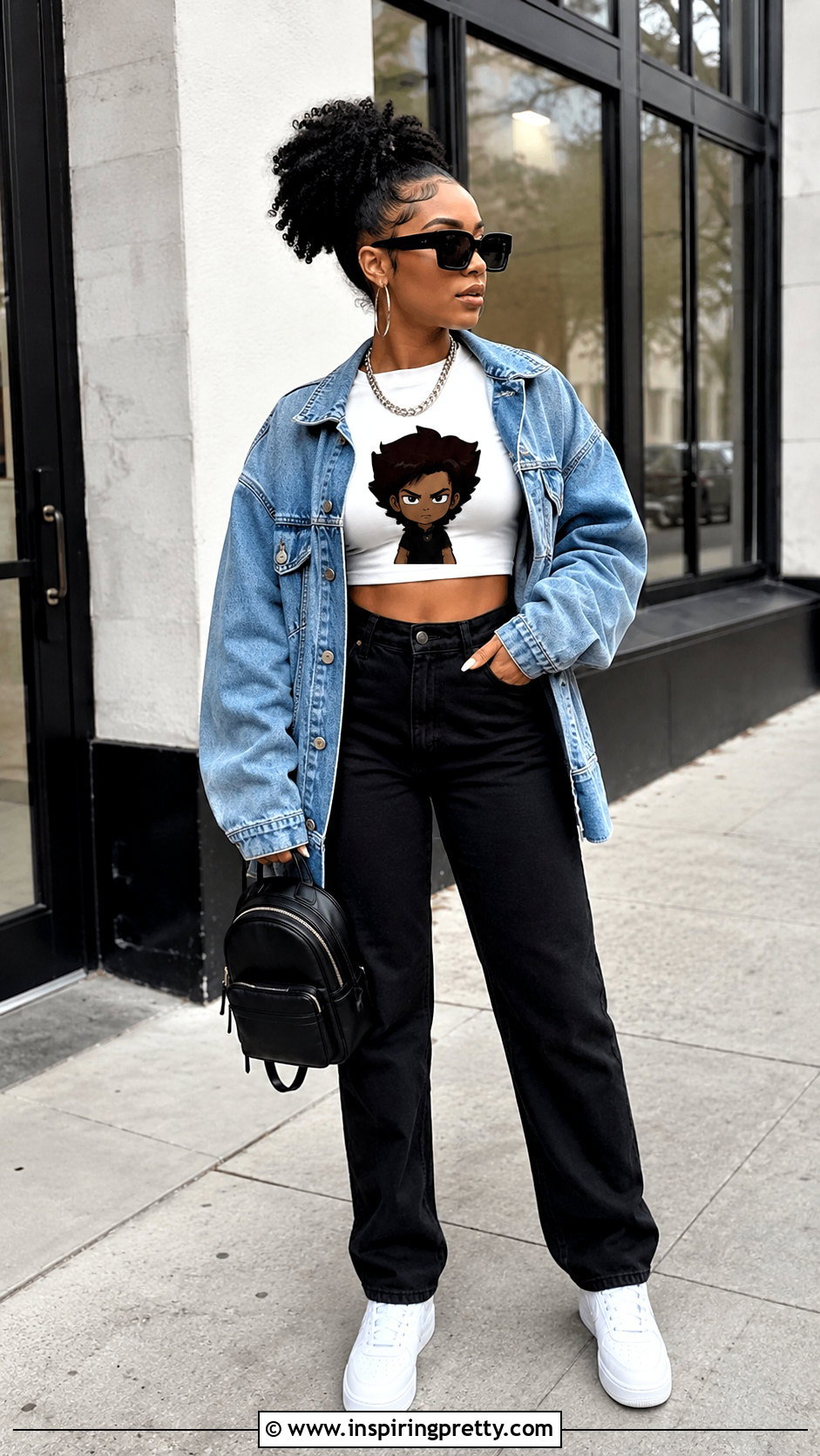 Riley Freeman Crop Top With Denim Jacket - 20 Riley Freeman Crop Top outfit ideas