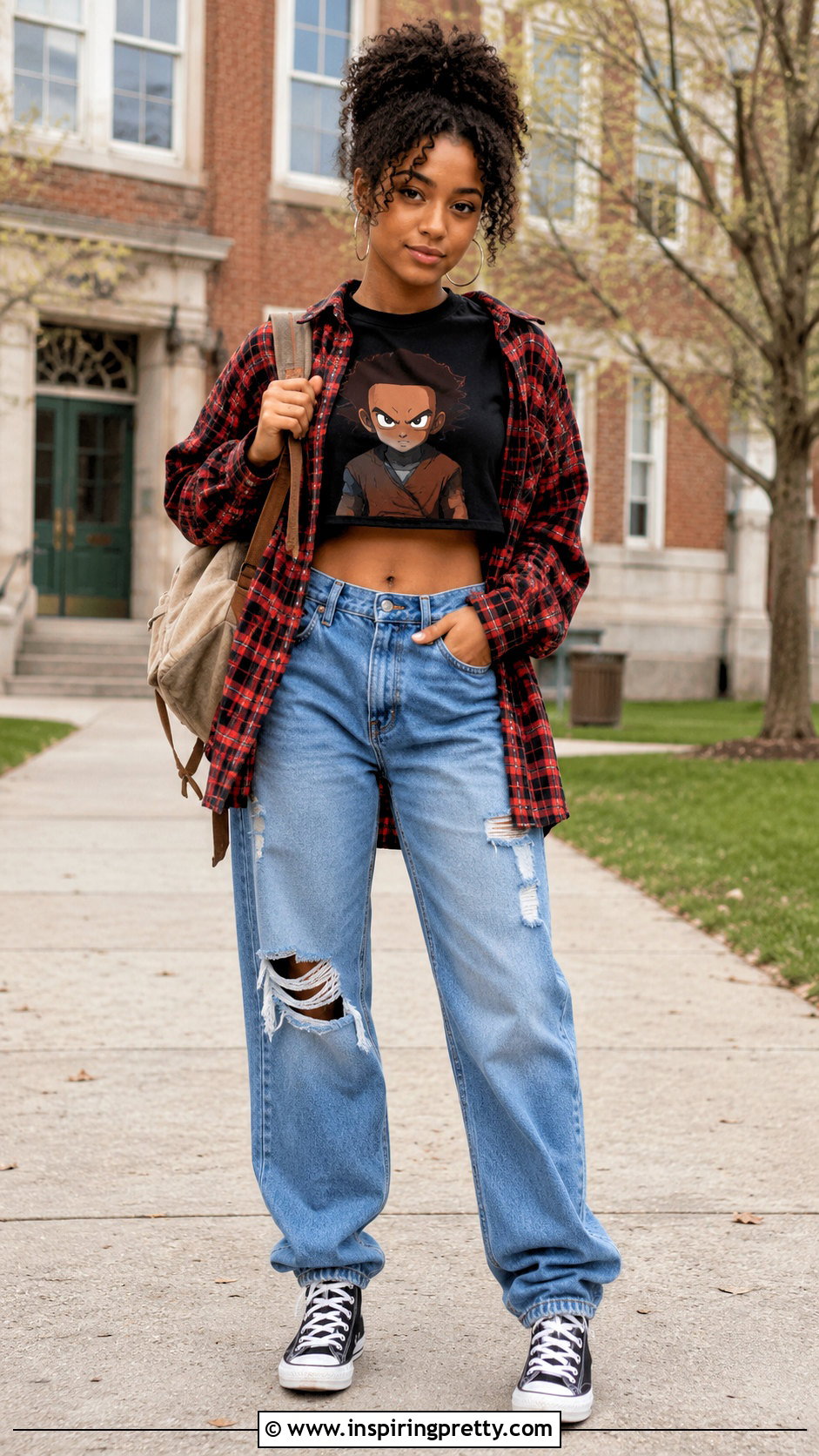 Riley Freeman Crop Top With Flannel Shirt - 20 Riley Freeman Crop Top outfit ideas