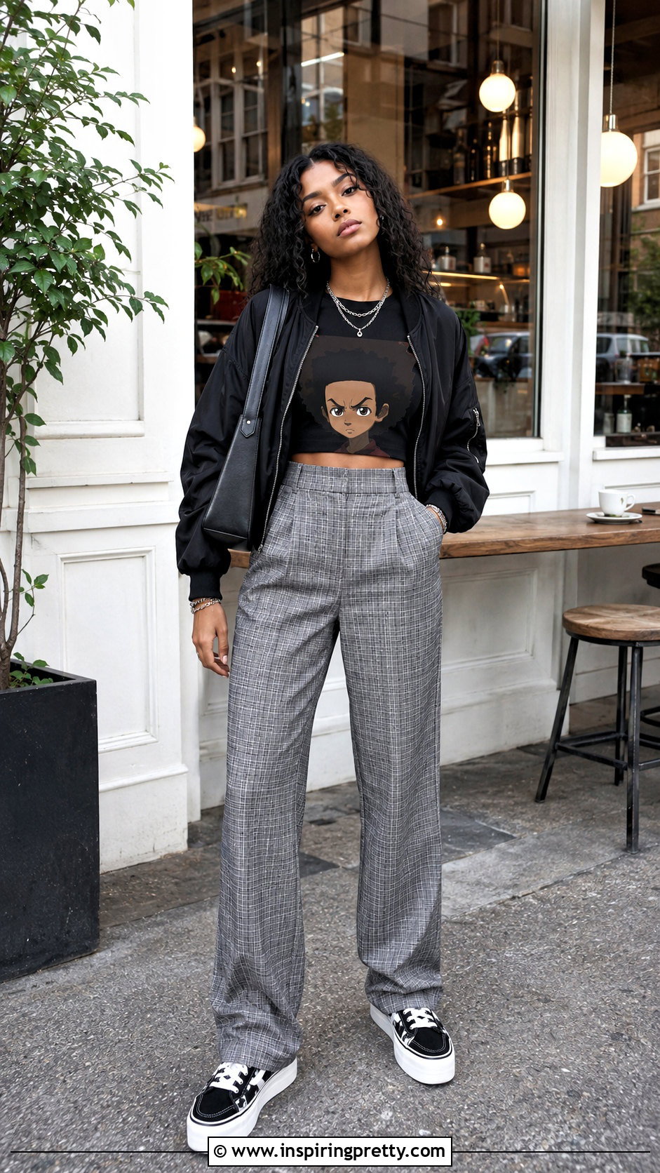 Riley Freeman Crop Top With Plaid Pants - 20 Riley Freeman Crop Top outfit ideas