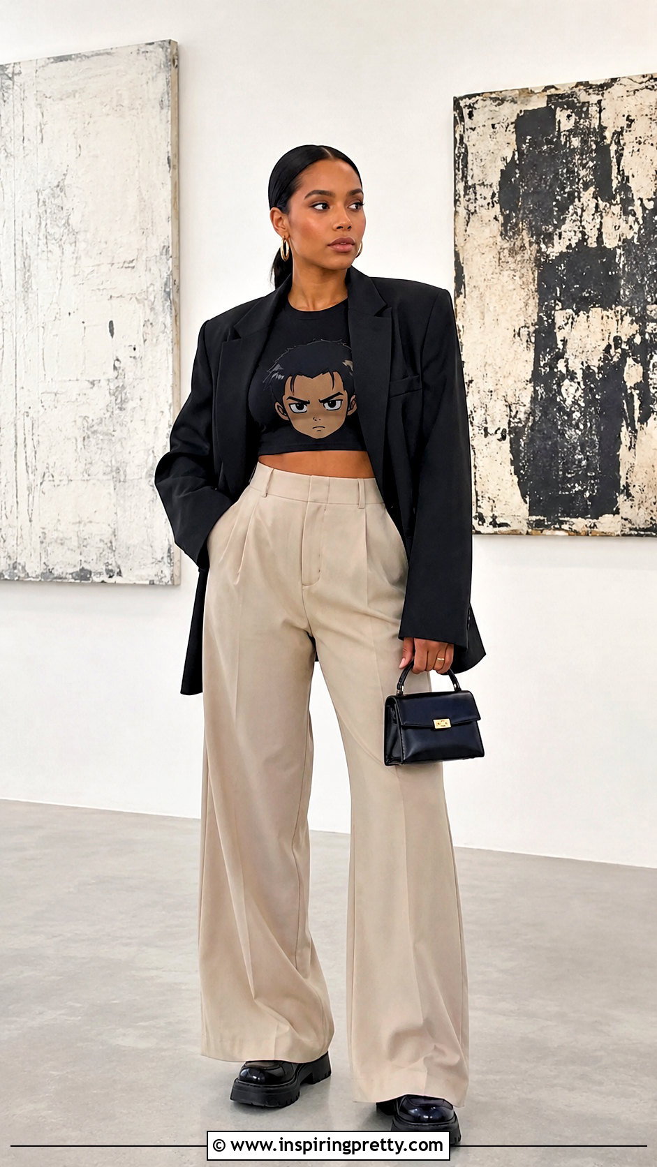 Riley Freeman Crop Top With Tailored Trousers - 20 Riley Freeman Crop Top outfit ideas
