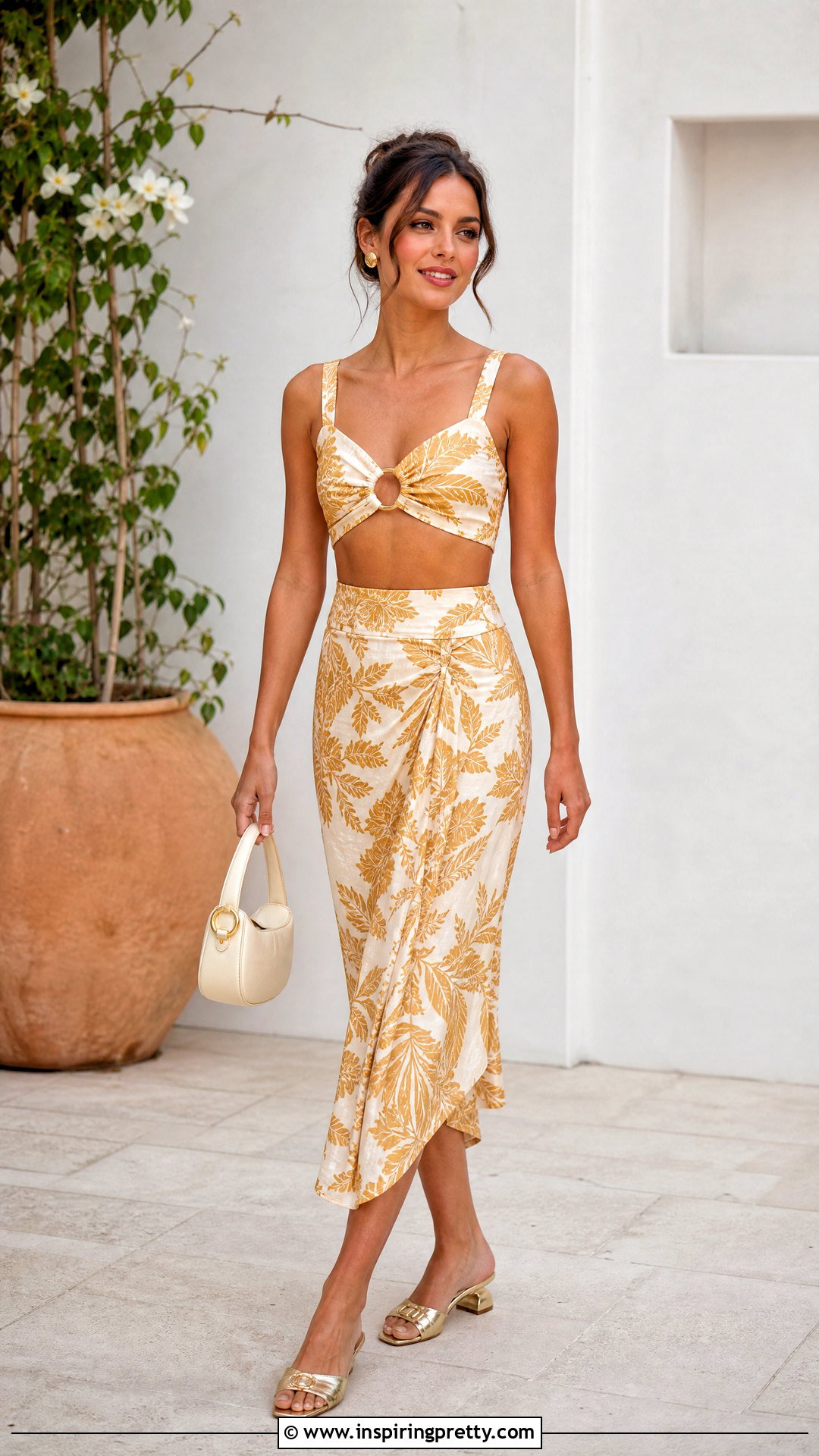 Ring Crop Top With Matching Skirt Set - 20 Crop Top With Ring In The Middle outfit ideas