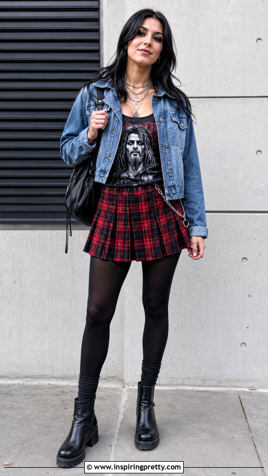 Rob Zombie Tank Top With Plaid Skirt - 20 rob zombie tank top outfit ideas