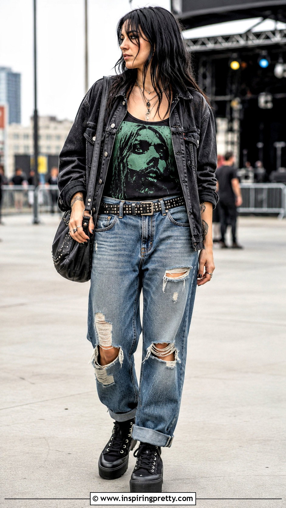 Rob Zombie Tank Top With Ripped Jeans - 20 rob zombie tank top outfit ideas
