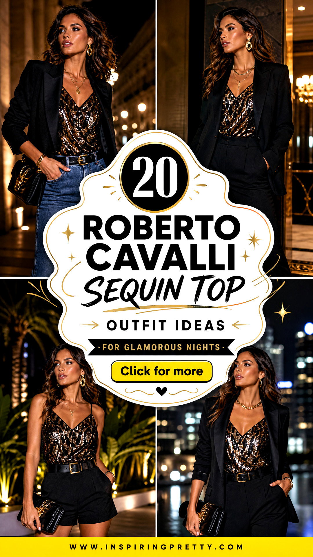 20 Roberto Cavalli Sequin Top Outfit Ideas for Glamorous Nights - 20 Roberto Cavalli Sequin Top Outfit Ideas for Glamorous Nights