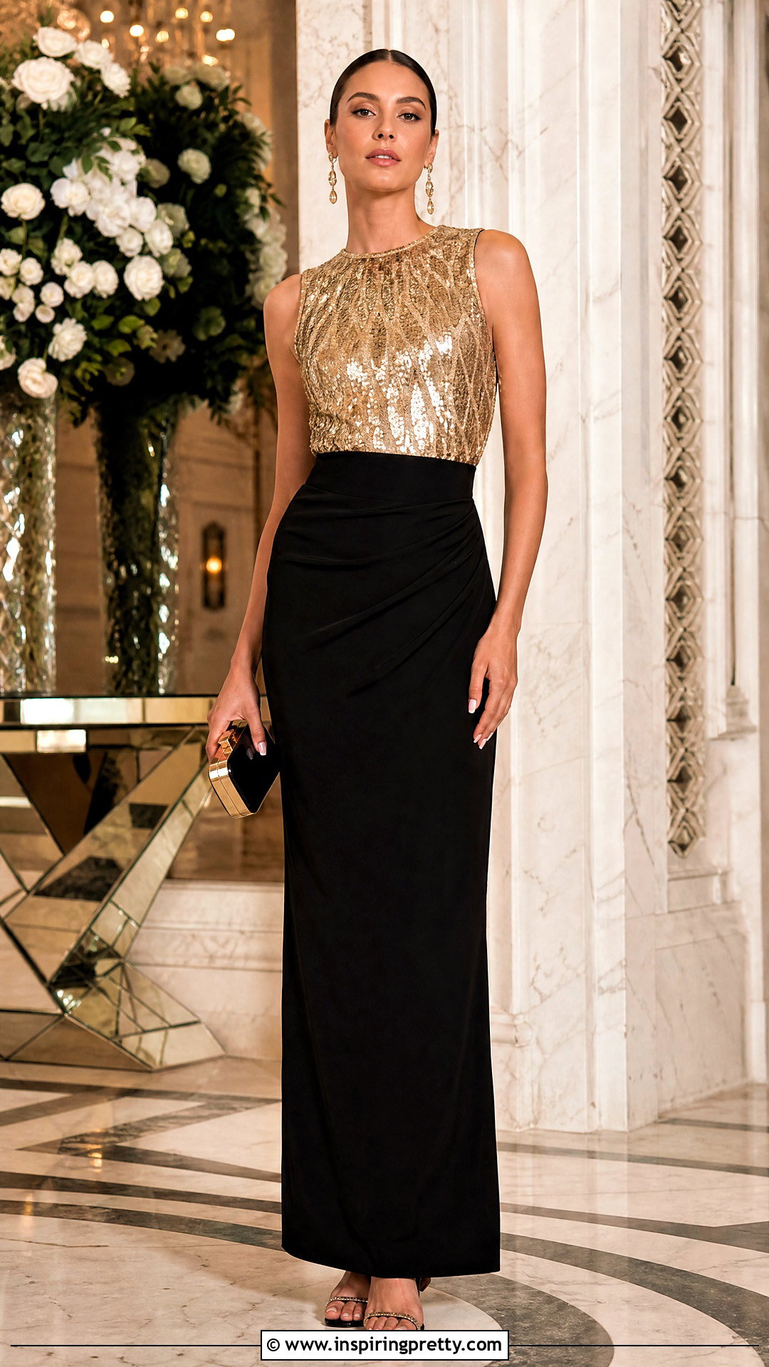 Roberto Cavalli Sequin Top With Maxi Skirt - 20 roberto cavalli sequin top outfit ideas