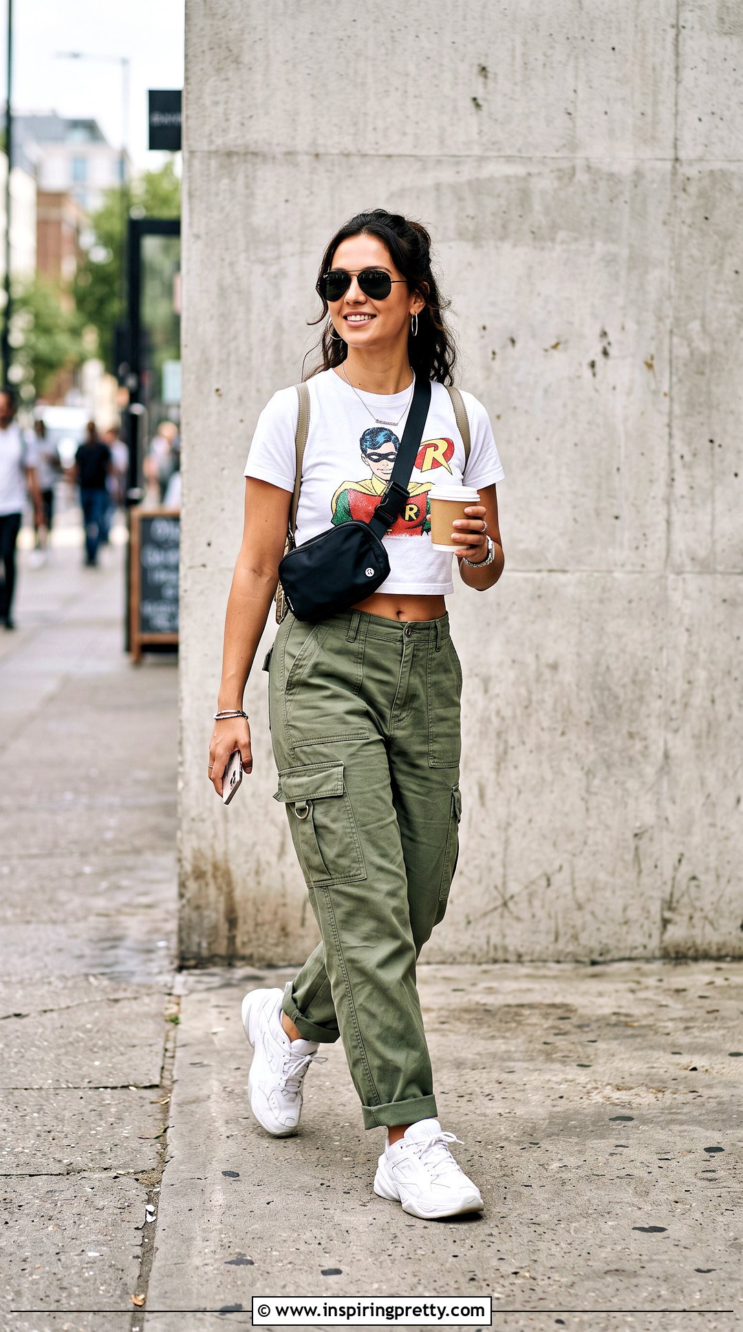 Robin Crop Top With Cargo Pants And Chunky Sneakers - 20 Robin Crop Top outfit ideas