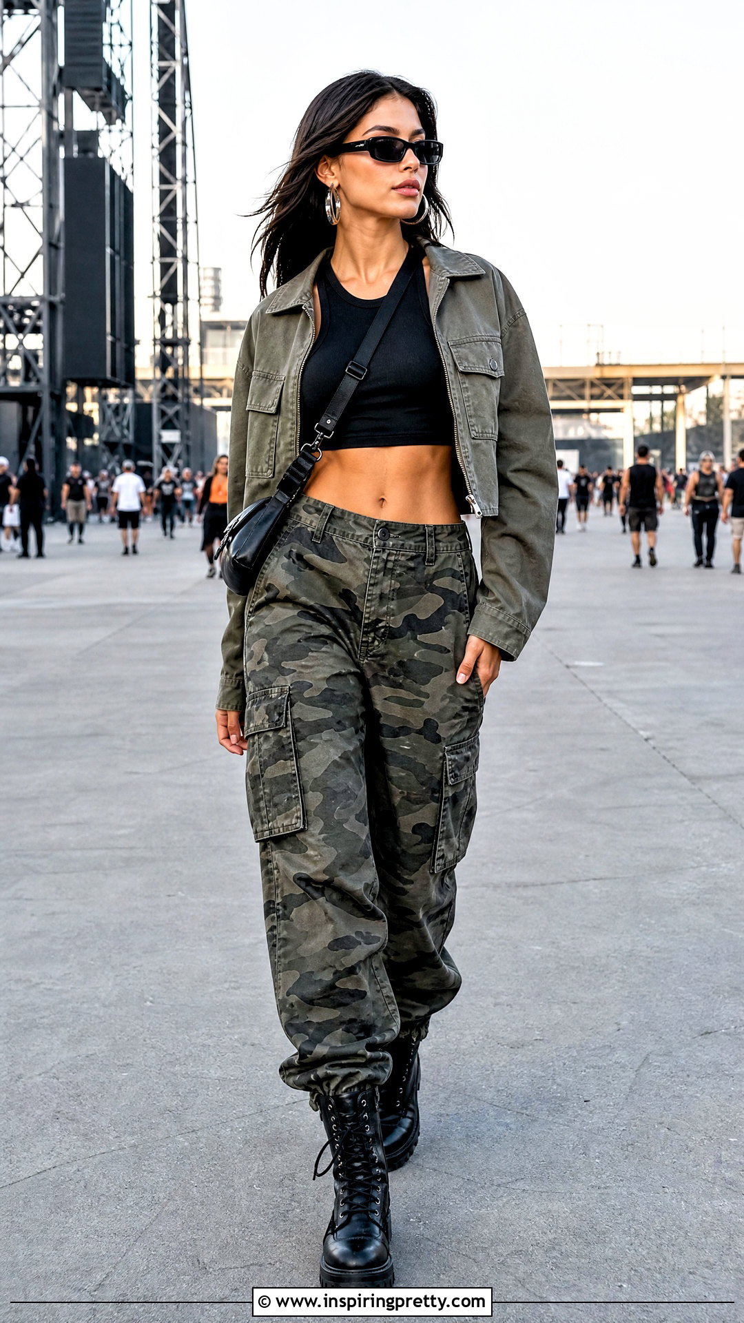 Rock Crop Top With Camouflage Pants - 20 The Rock Crop Top outfit ideas