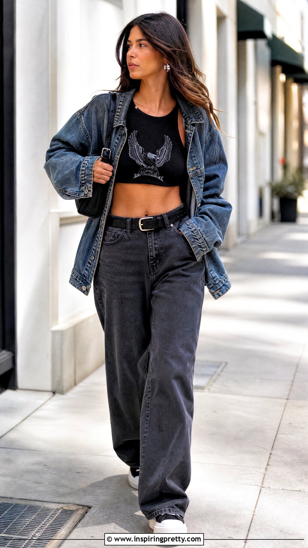 Rock Crop Top With Wide Leg Jeans - 20 The Rock Crop Top outfit ideas