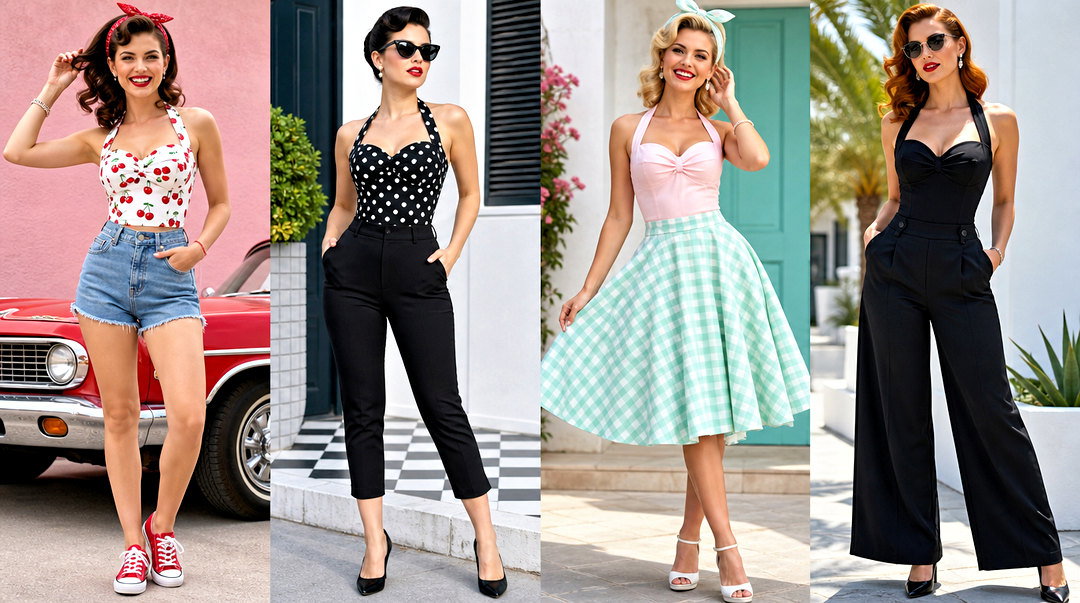 20 Rockabilly Halter Top Outfit Ideas for Retro Summer Style