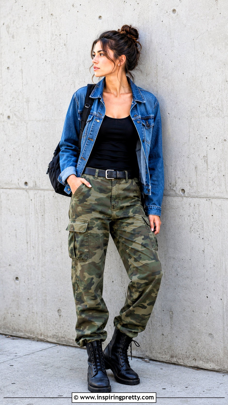 Rocker Tank Top With Camouflage Pants - 25 rocker tank tops outfit ideas