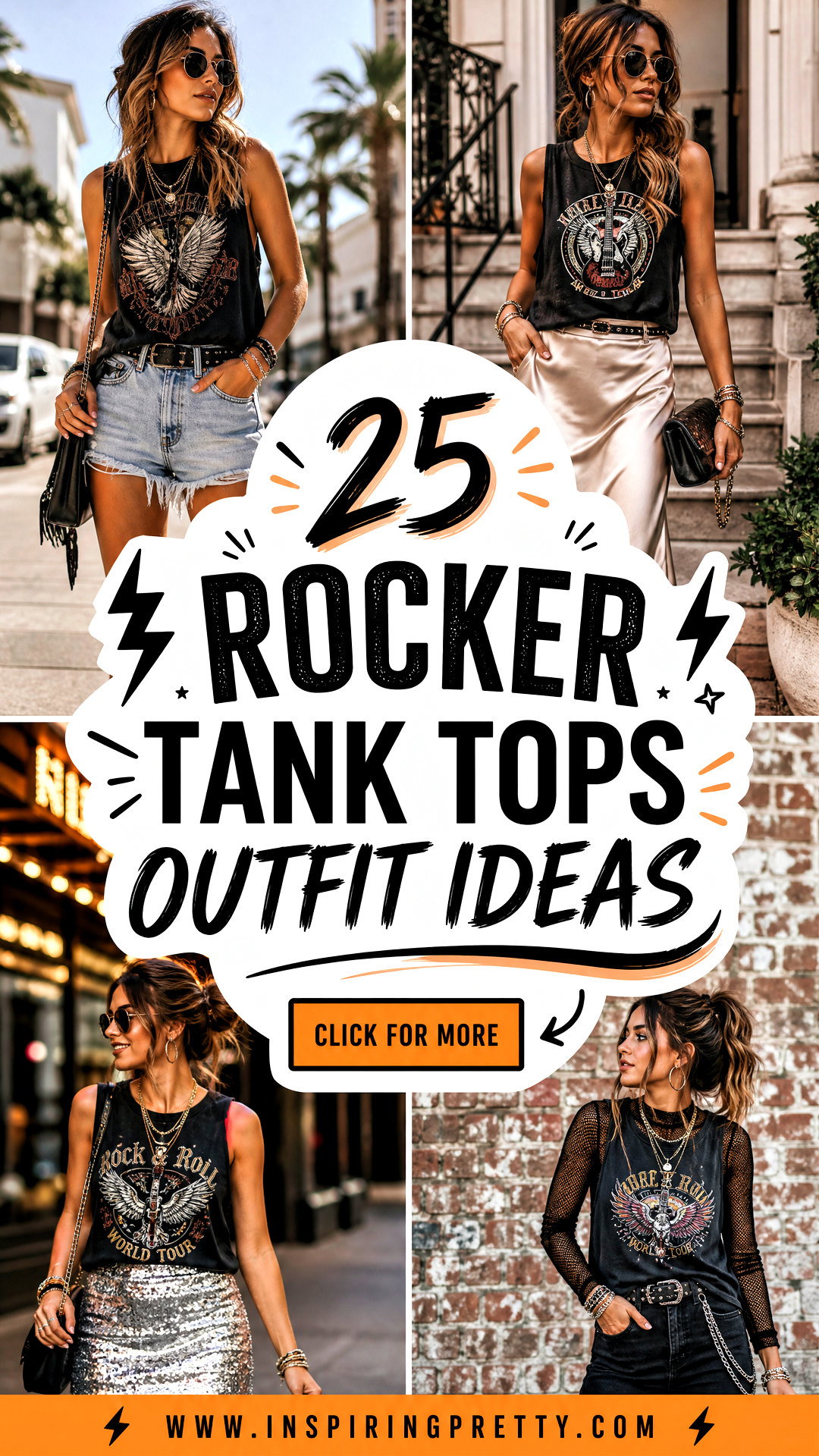 25 Rocker Tank Tops Outfit Ideas for Edgy Concert Looks - 25 Rocker Tank Tops Outfit Ideas for Edgy Concert Looks