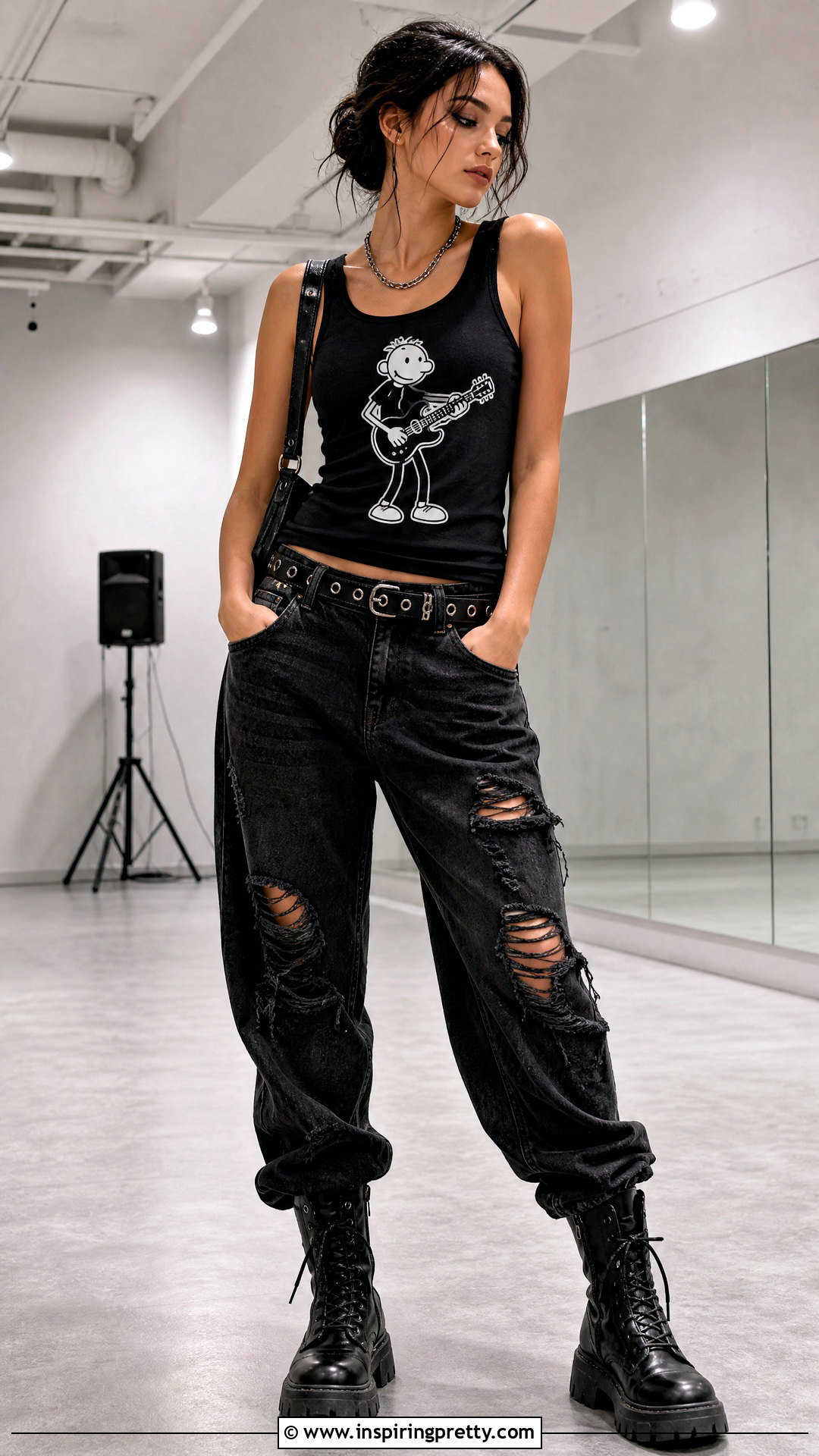 Rodrick Heffley Tank Top With Black Ripped Jeans - 25 Rodrick Heffley Tank Top outfit ideas