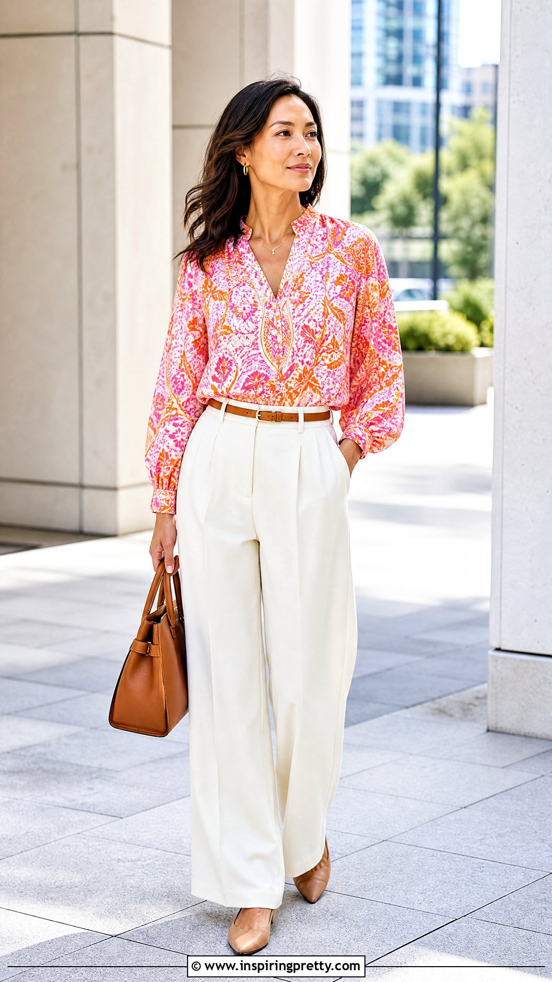 Roller Rabbit Blouse With Tailored Trousers - 20 roller rabbit top outfit ideas
