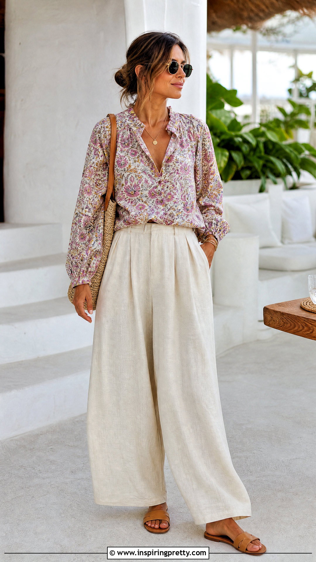Roller Rabbit Floral Top With Linen Pants - 20 roller rabbit top outfit ideas