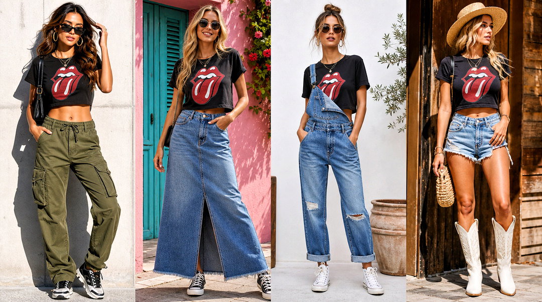 25 Rolling Stones Crop Tops for Iconic Concert-Ready Style