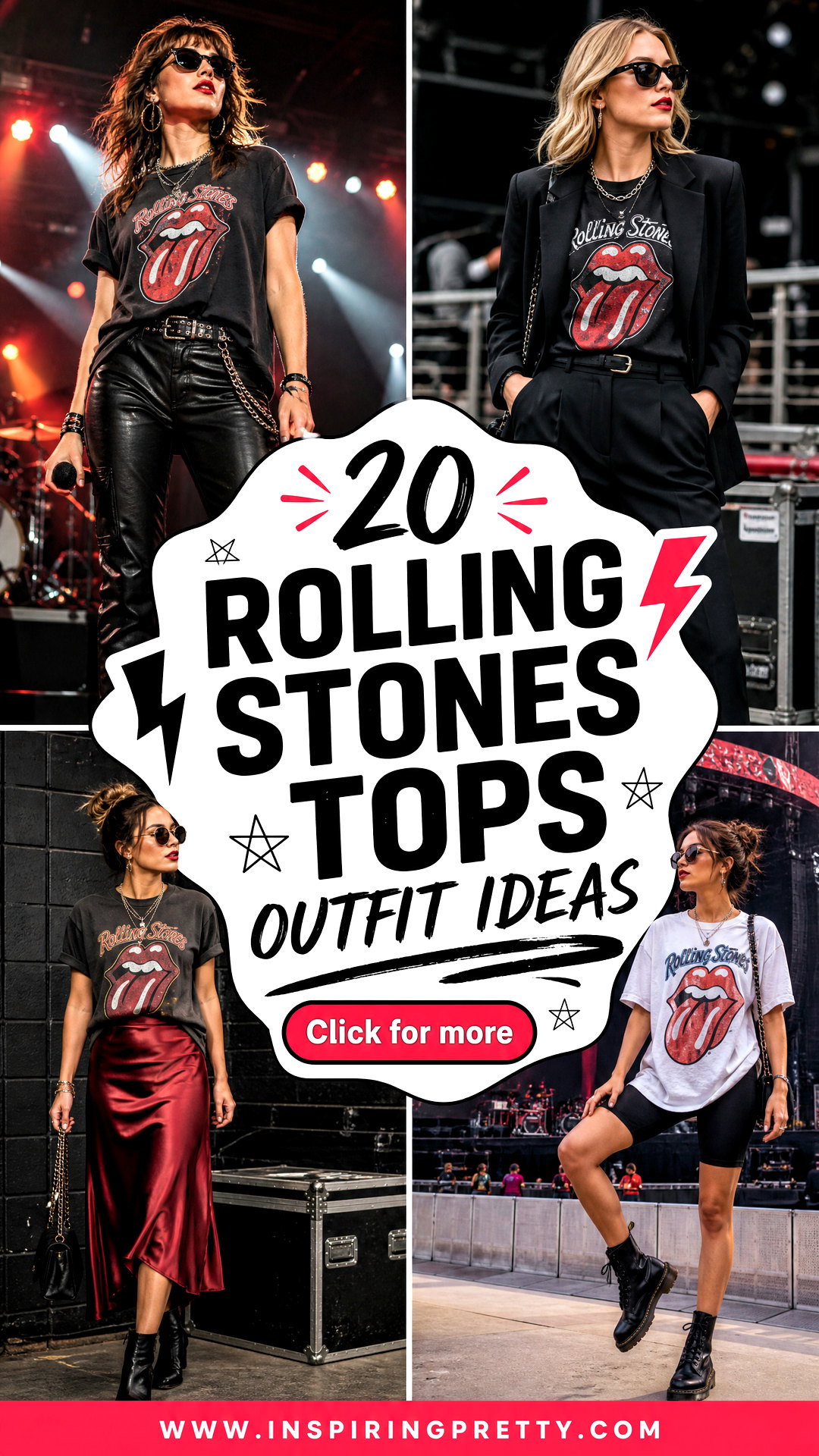 20 Rolling Stones Tops Outfit Ideas for Iconic Concert Style - 20 Rolling Stones Tops Outfit Ideas for Iconic Concert Style