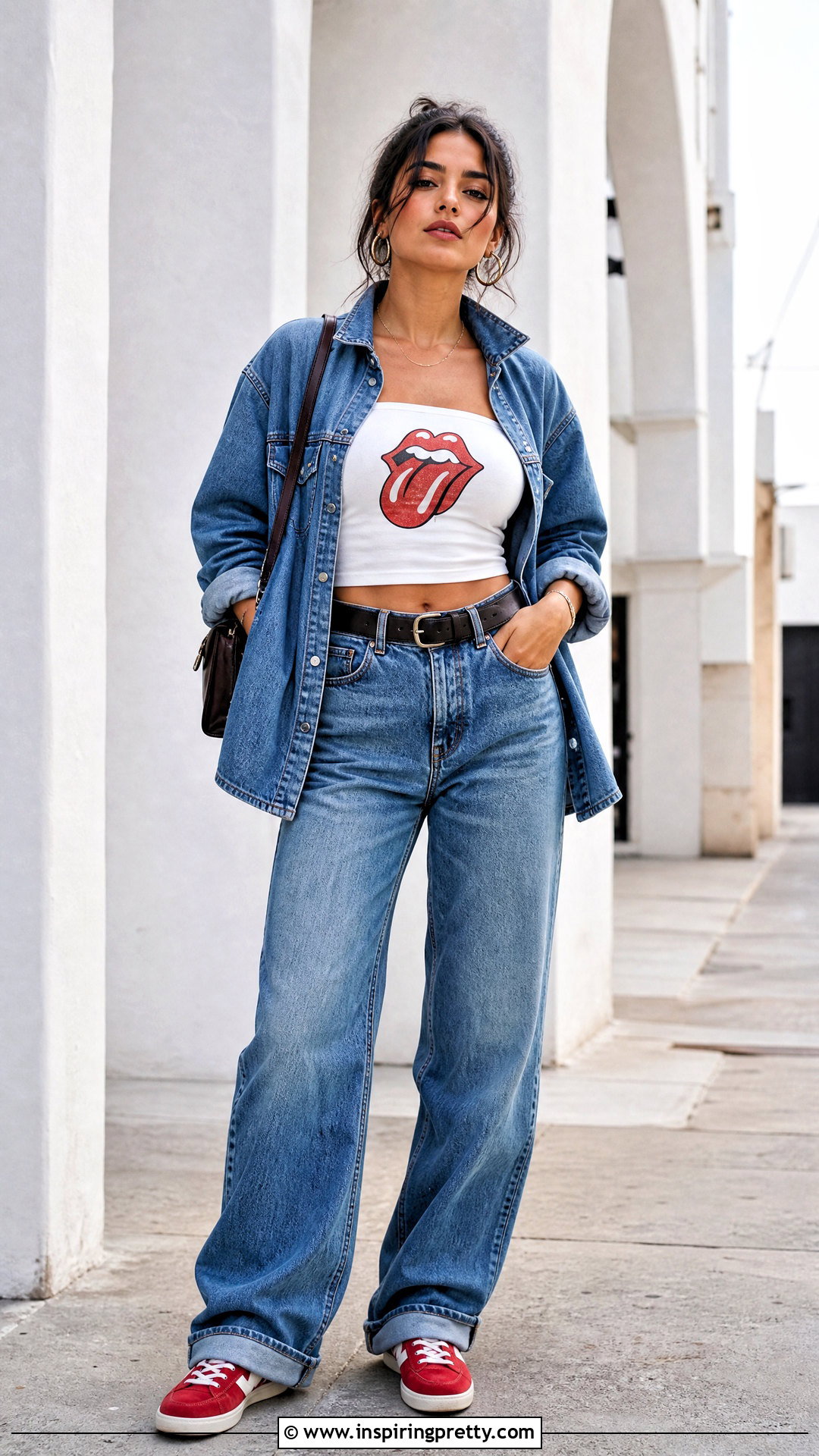 Rolling Stones Tube Top With Double Denim - 20 Rolling Stones Tube Tops