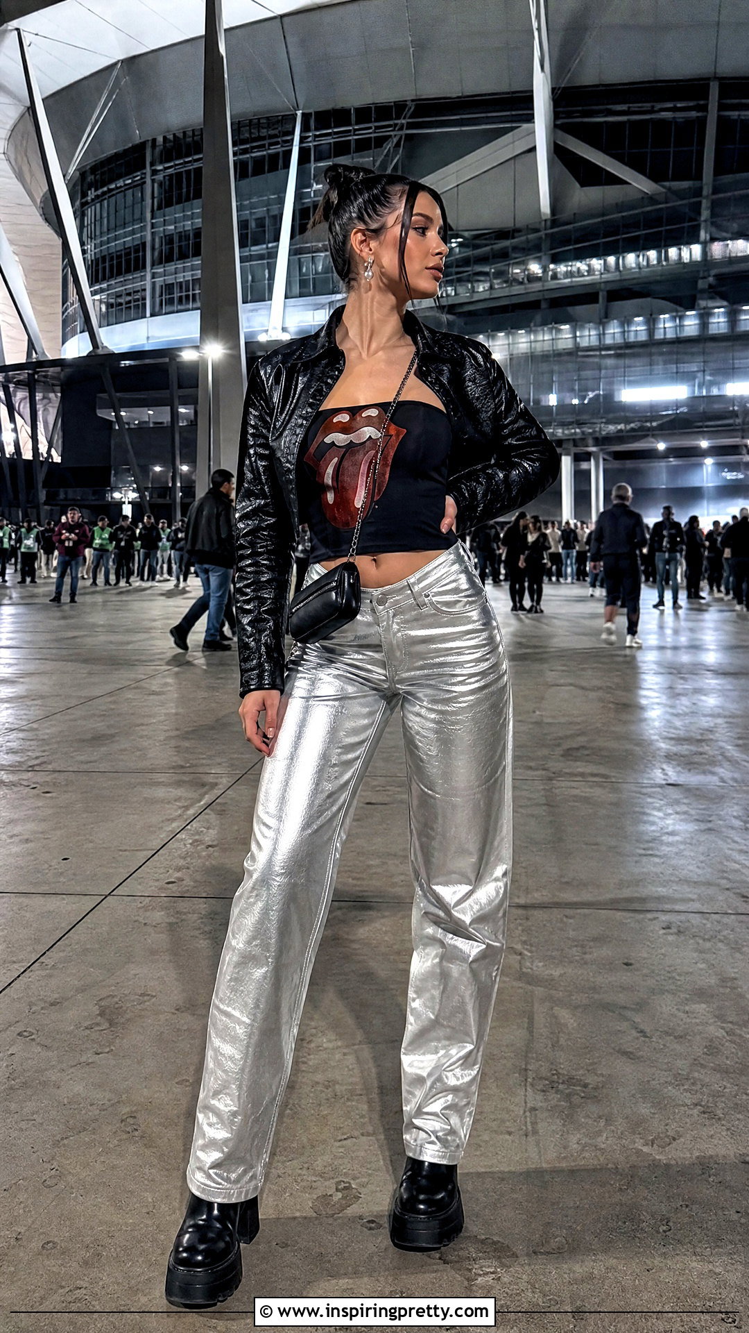 Rolling Stones Tube Top With Metallic Pants And Boots - 20 Rolling Stones Tube Tops