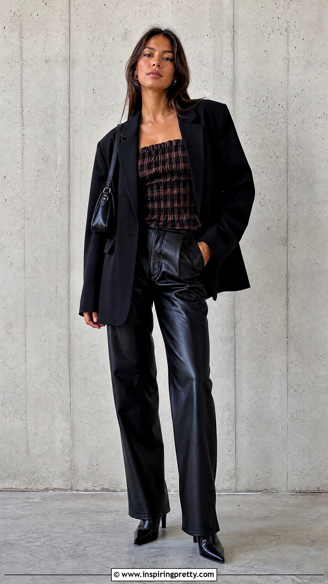Romelle Shirred Top With Leather Pants - 20 romelle shirred top outfit ideas