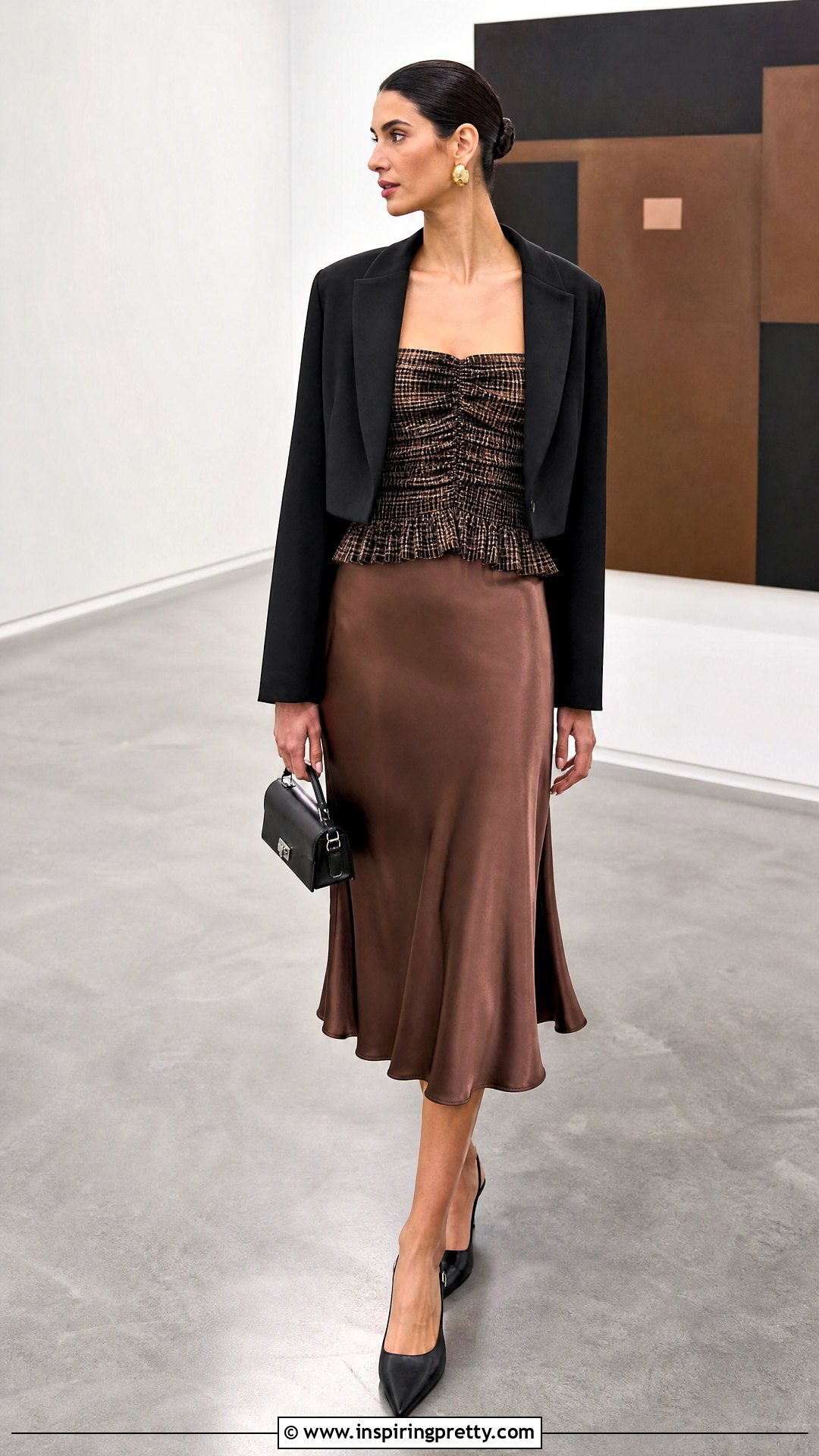 Romelle Shirred Top With Satin Midi Skirt - 20 romelle shirred top outfit ideas