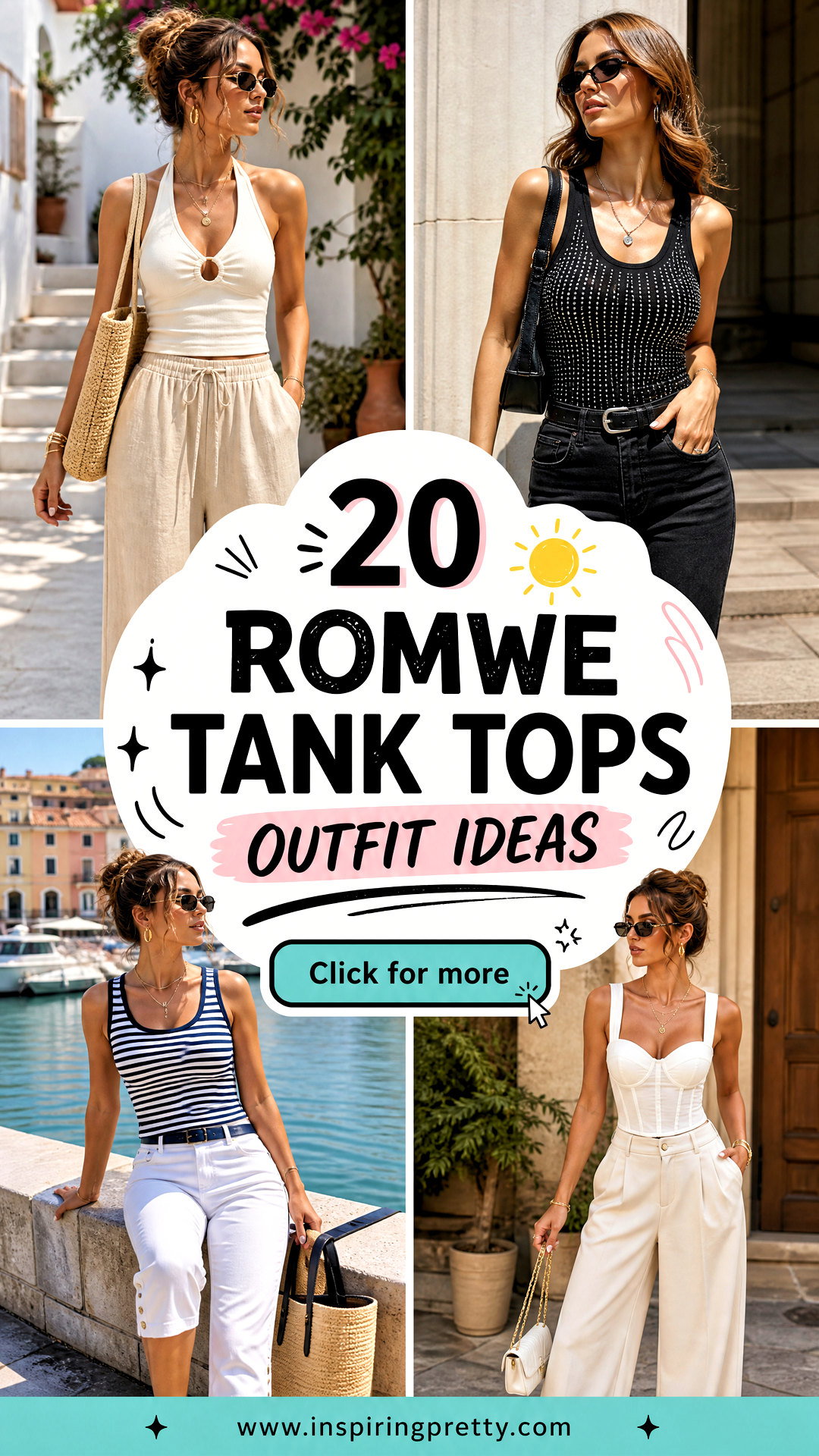 20 Romwe Tank Tops Outfit Ideas for Easy Summer Style - 20 Romwe Tank Tops Outfit Ideas for Easy Summer Style