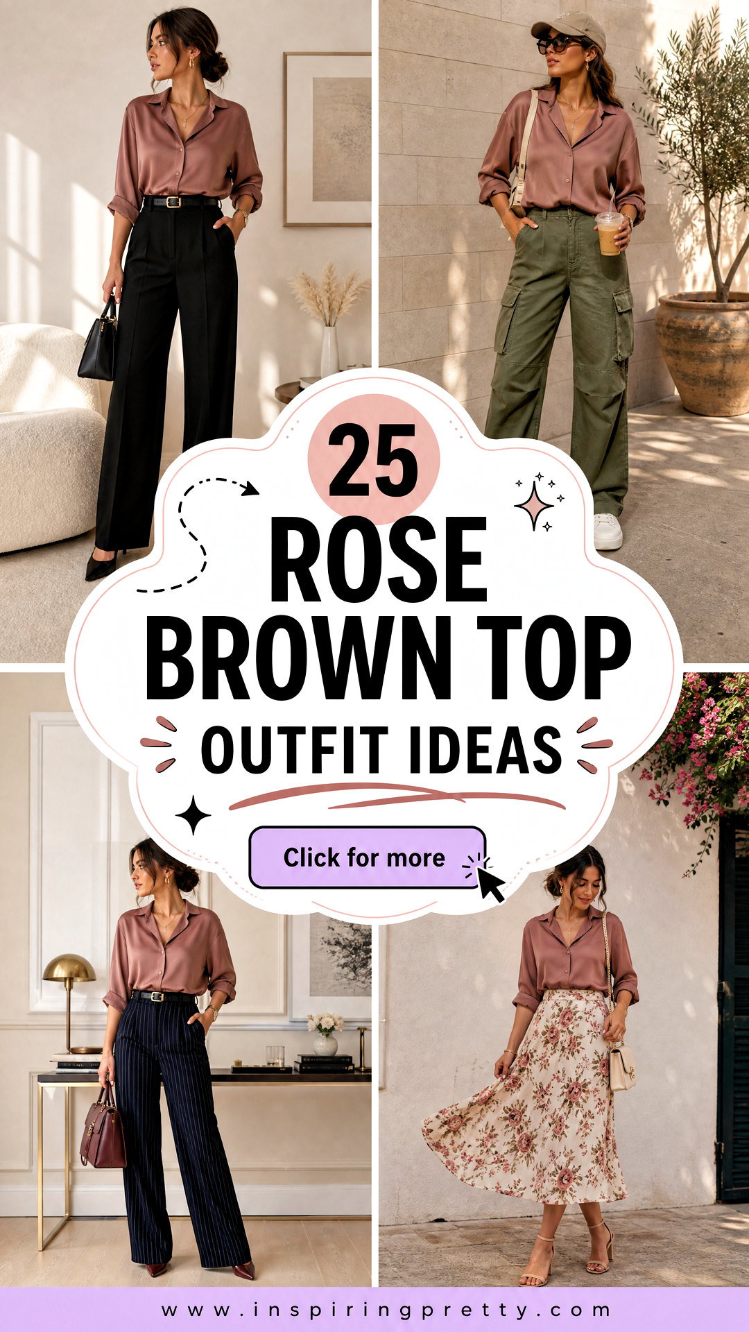 25 Rose Brown Top Outfit Ideas for Chic Soft-Neutral Looks - 25 Rose Brown Top Outfit Ideas for Chic Soft-Neutral Looks