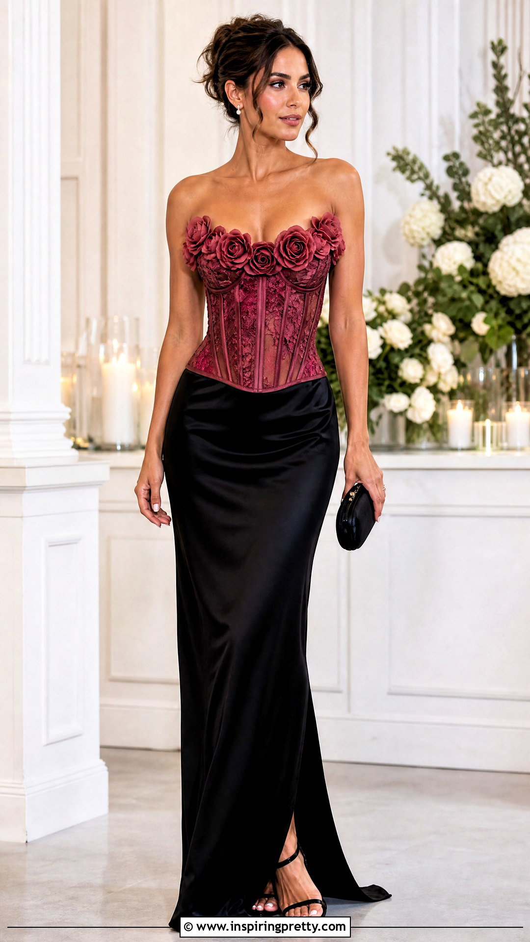 Rose For Love And Lemons Corset Top With Black Maxi Skirt - 25 For Love And Lemons Corset Tops