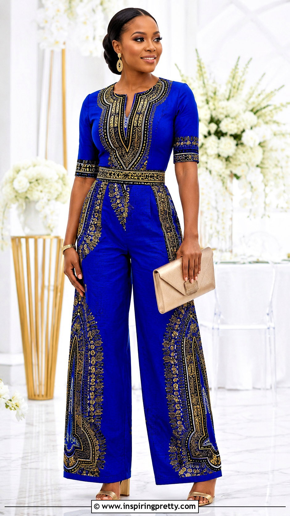 Royal Blue Danshiki Trouser And Top - 25 Danshiki Trouser And Top For Ladies