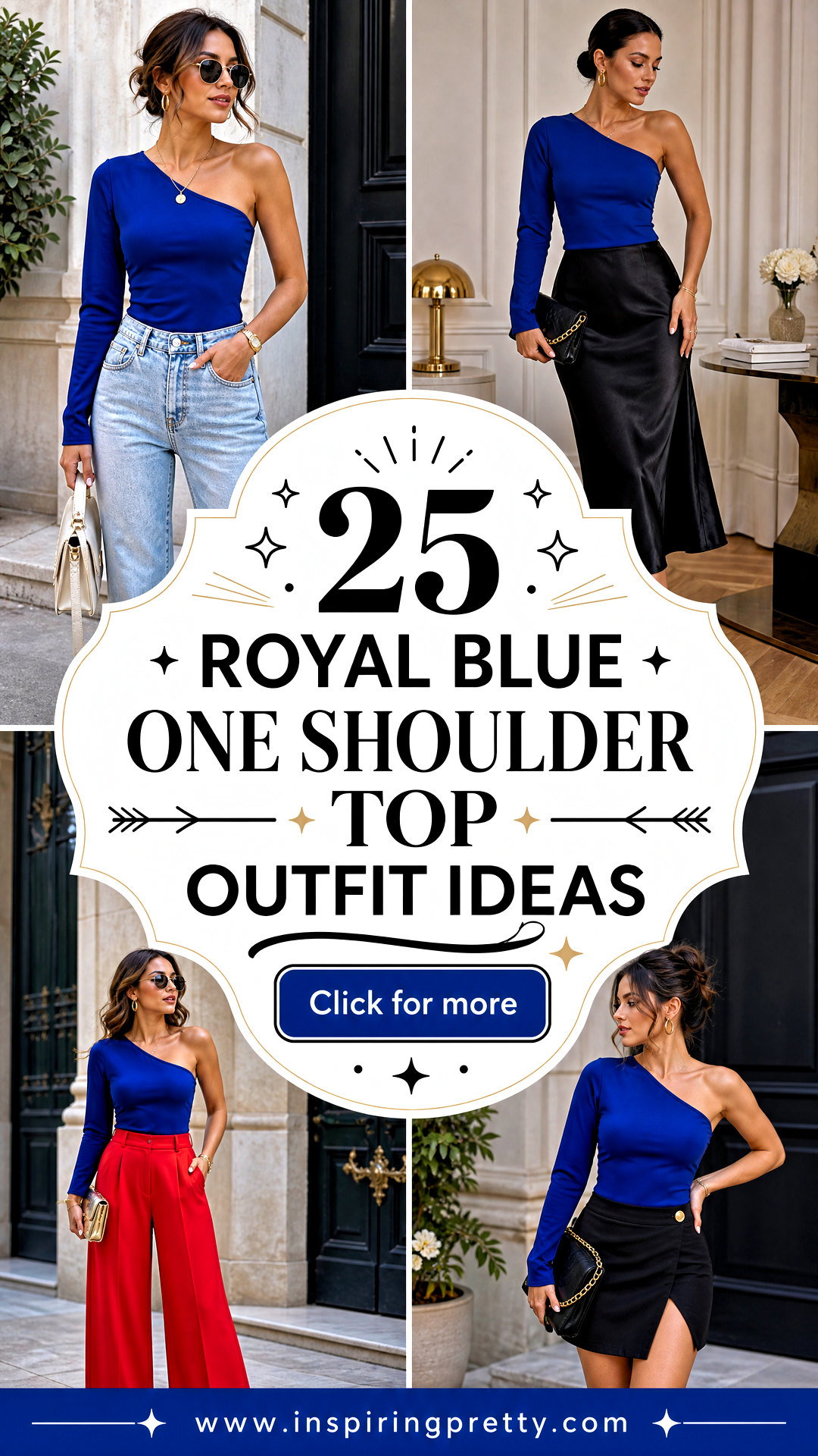 25 Royal Blue One Shoulder Top Outfit Ideas Chic Party Looks - 25 Royal Blue One Shoulder Top Outfit Ideas: Chic Party Looks