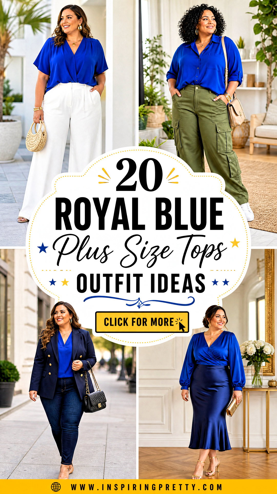 20 Royal Blue Plus Size Tops Outfit Ideas for Flattering Style - 20 Royal Blue Plus Size Tops Outfit Ideas for Flattering Style