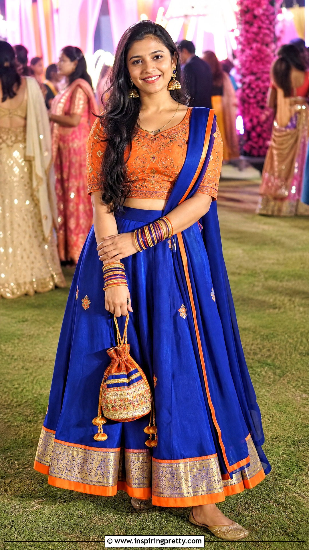 Royal Blue Skirt With Orange Blouse - 50 skirt top indian outfit traditional ideas