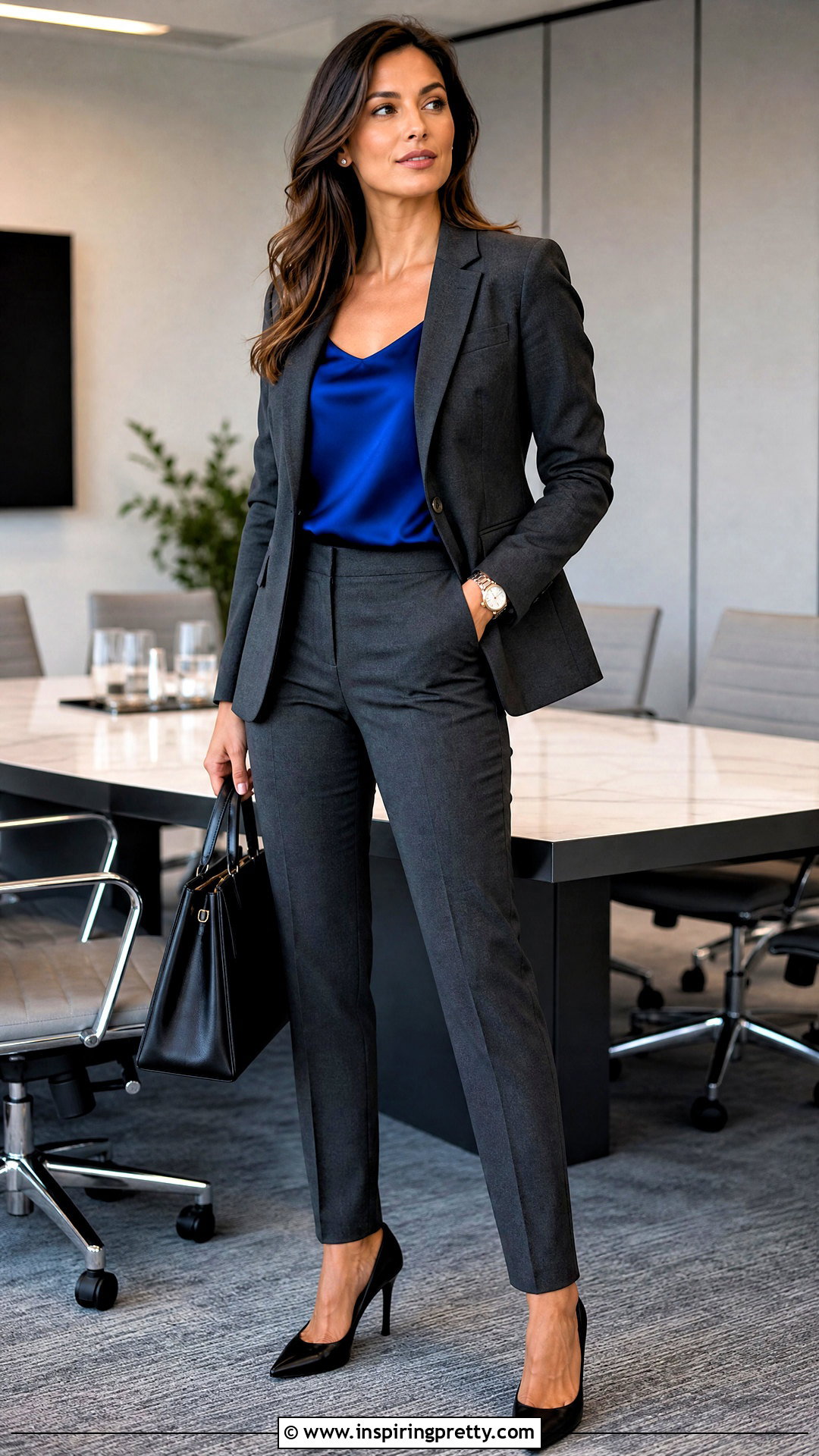 Royal Blue Top With Suit - 50 royal blue top outfit ideas