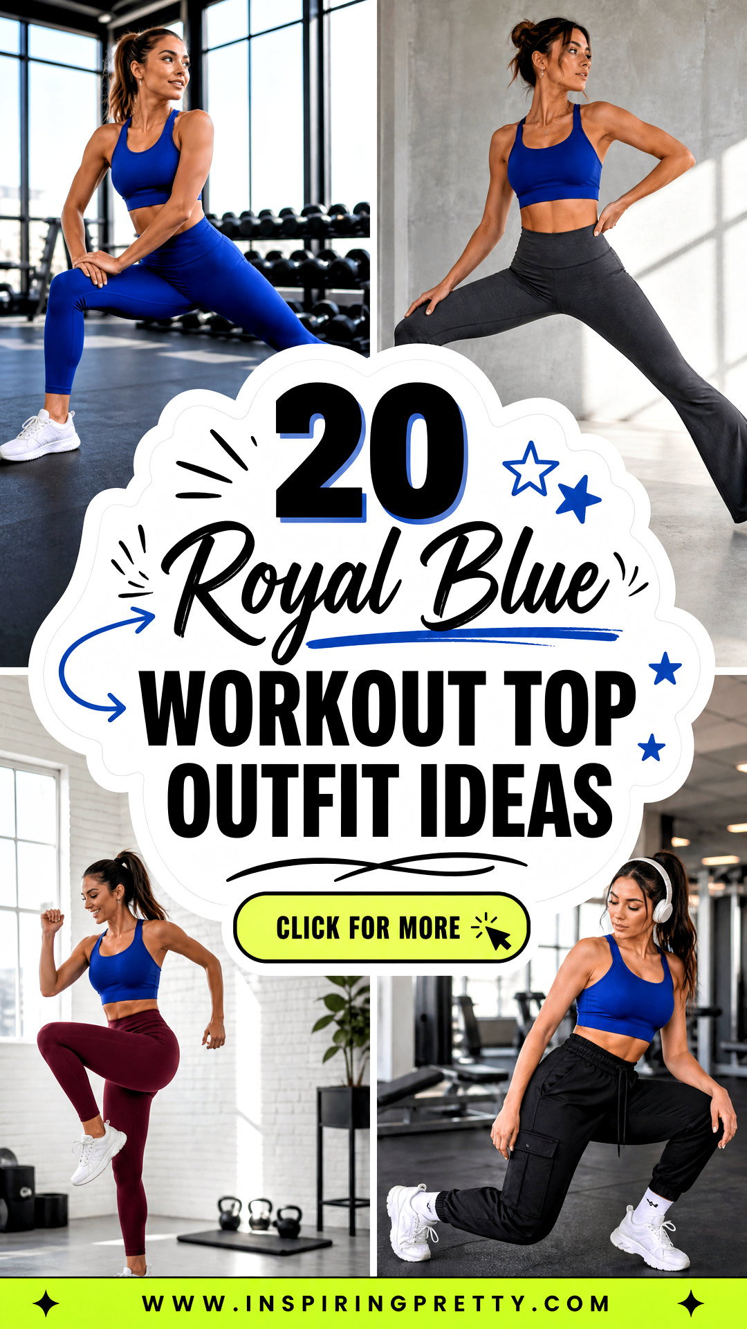 20 Royal Blue Workout Top Outfit Ideas for Active Women - 20 Royal Blue Workout Top Outfit Ideas for Active Women