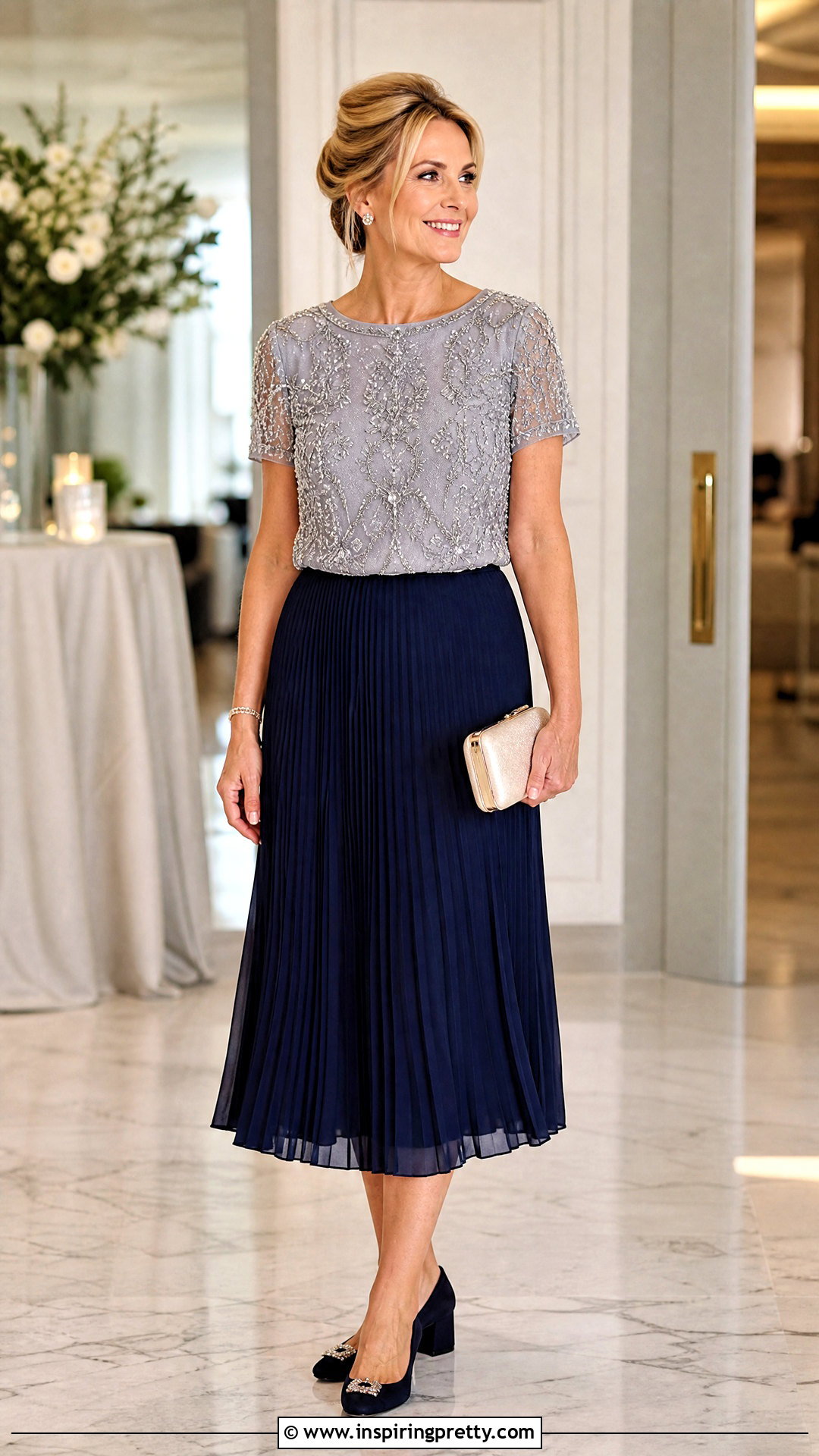 Roz And Ali Embellished Top With Midi Skirt - 20 roz and ali tops for women
