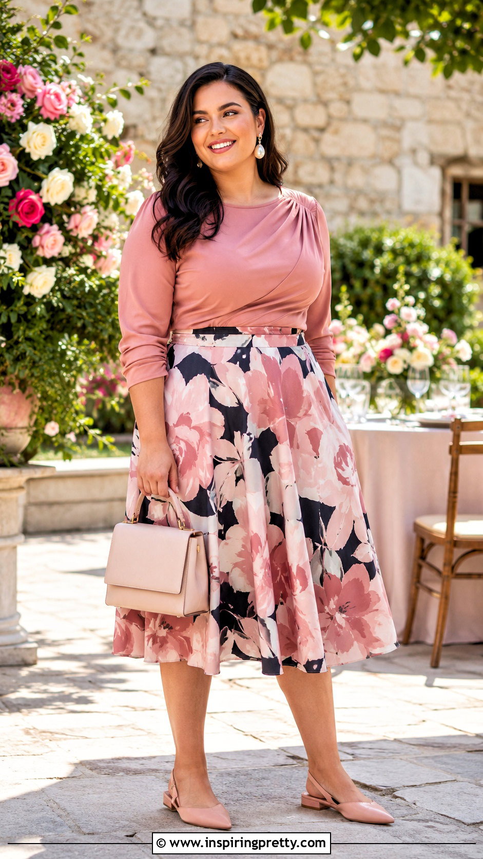 Roz And Ali Ruched Top With A Line Skirt - 20 roz and ali tops for women
