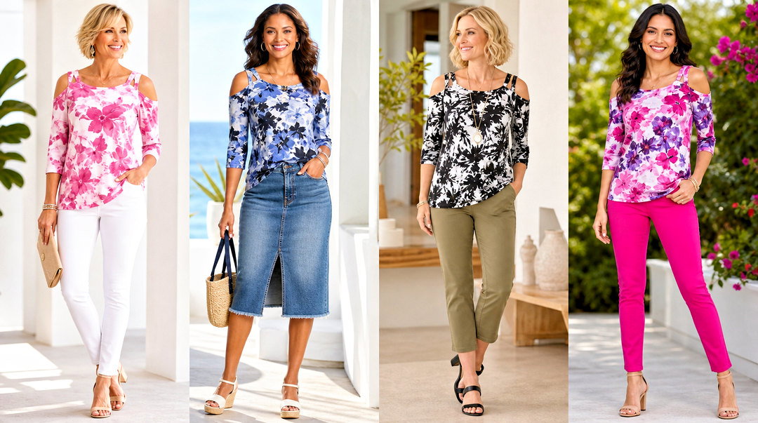 20 Roz and Ali Cold Shoulder Top Outfit Ideas for Date Night