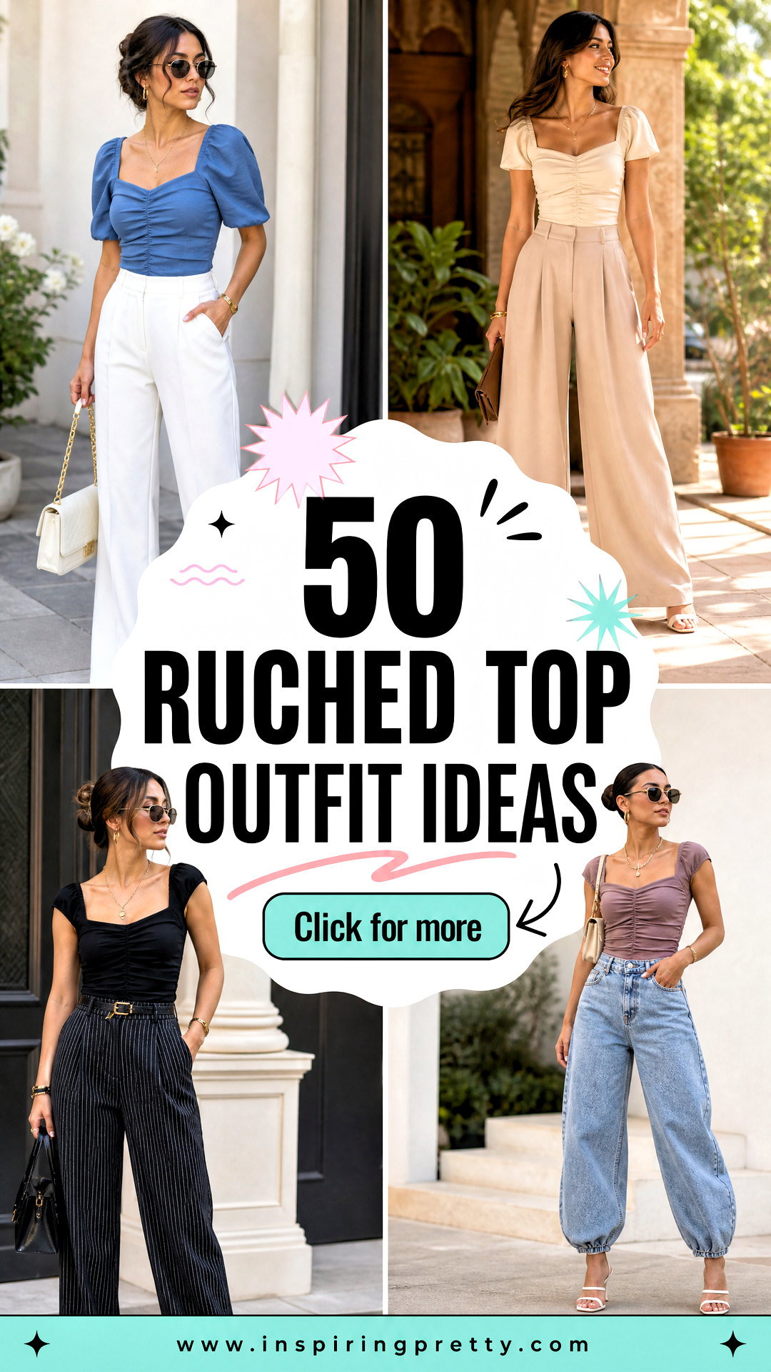 50 Ruched Top Outfit Ideas for Flattering On-Trend Style - 50 Ruched Top Outfit Ideas for Flattering, On-Trend Style