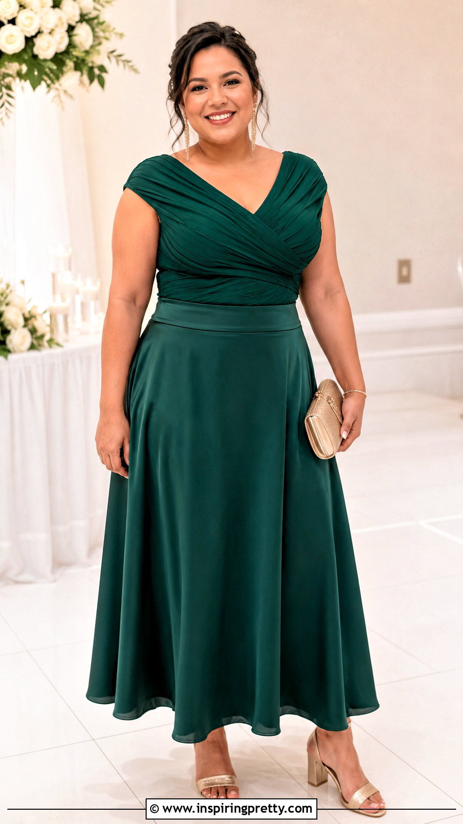 Ruched Top With High Waisted Long Skirt - 20 long skirt and top party wedding dresses